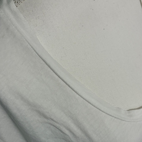 Mate the Label Classic White Women's T-Shirt V-Neck Size Large - Picture 2 of 5